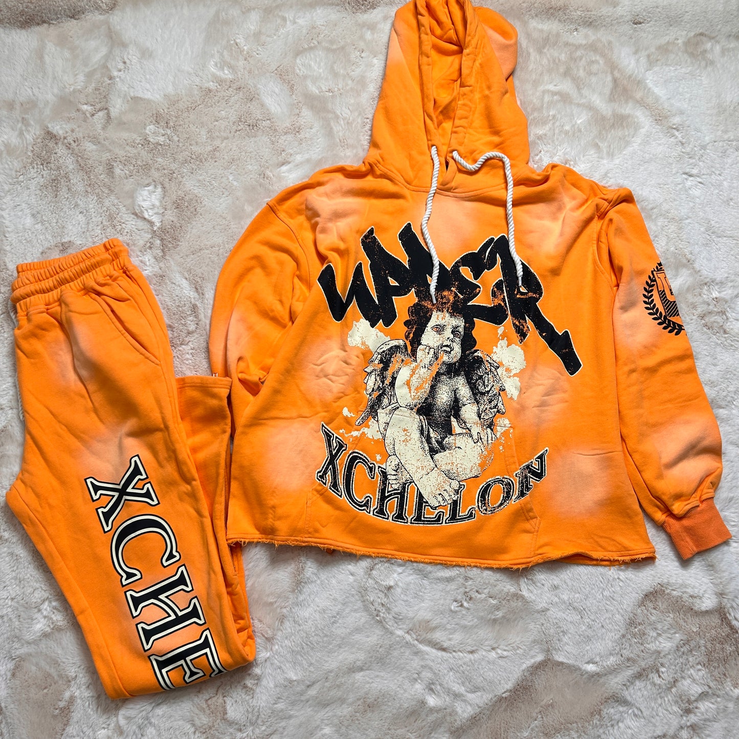 Orange & Cream Vintage Angels Hoodie