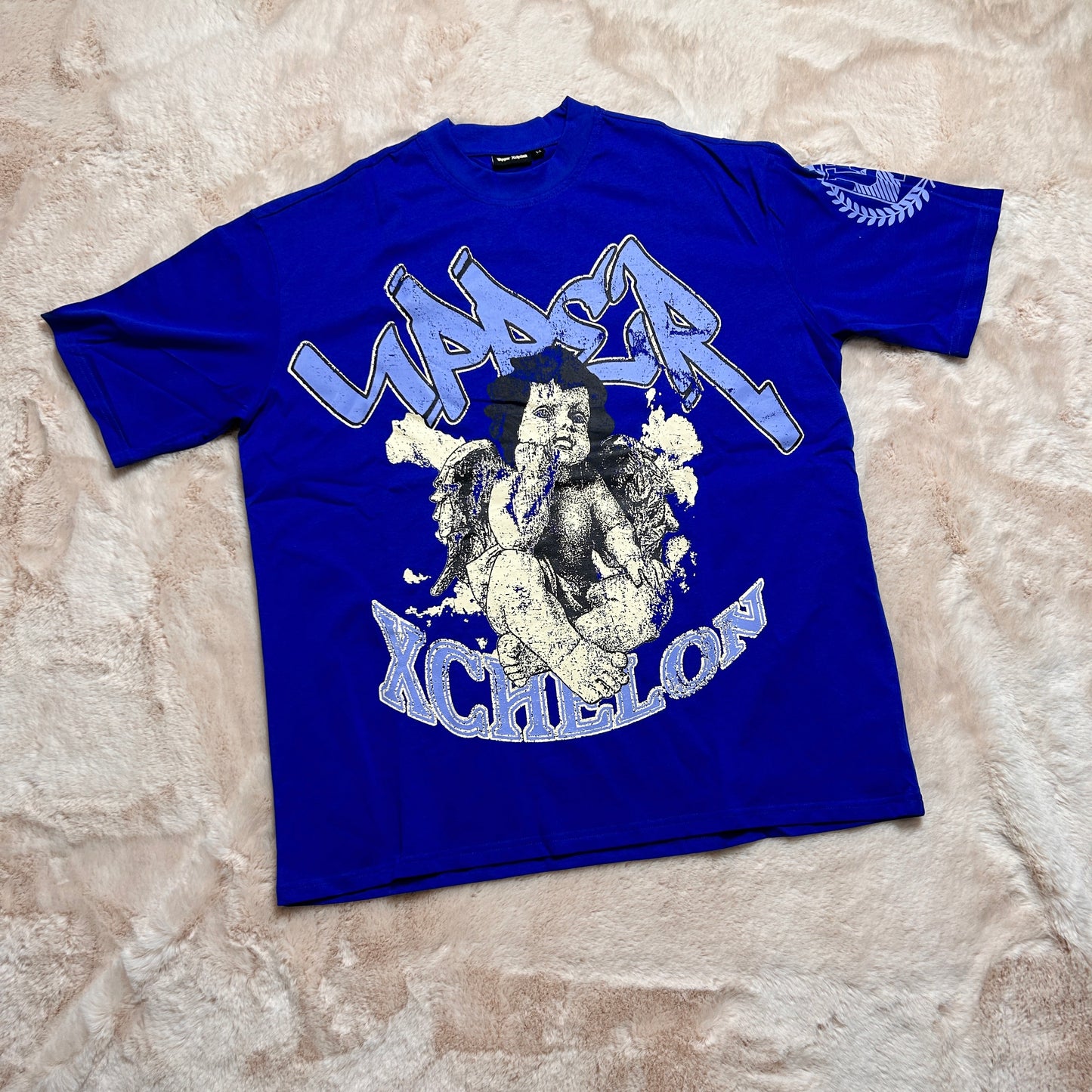 Royal Blue Vintage Angels T-Shirt Oversized