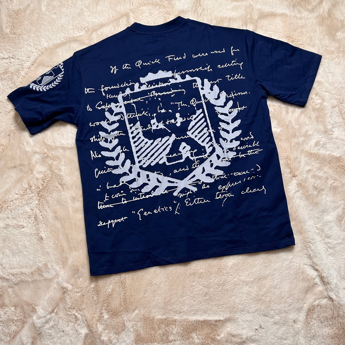 Navy Blue Vintage Angels T-Shirt Oversized