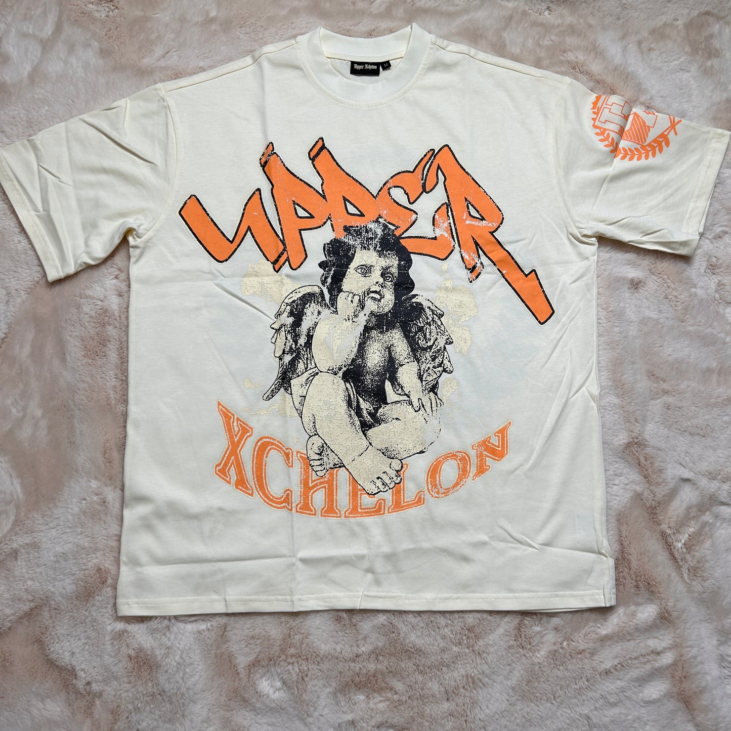 Orange & Cream Vintage Angels T-Shirt Oversized